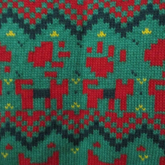 33 Degrees NEW Christmas sweater ugly w/cat in Elf suit soft & stretchy size M - Picture 10 of 11